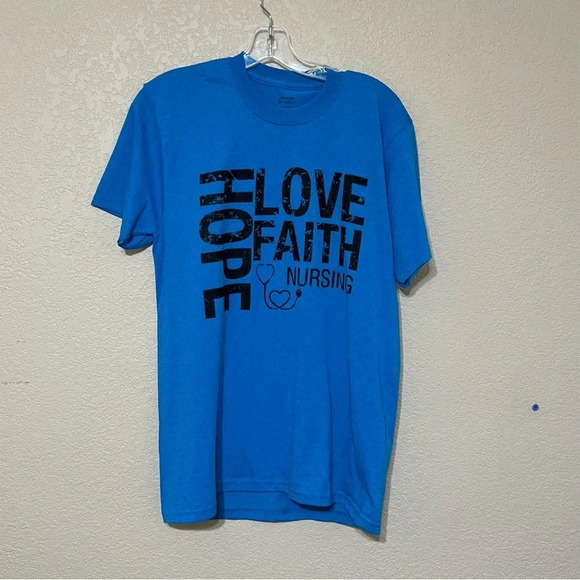 Faith, Hope,Love and Nursing Graphic t-shirt. Unisex. Size Medium - Picture 1 of 5